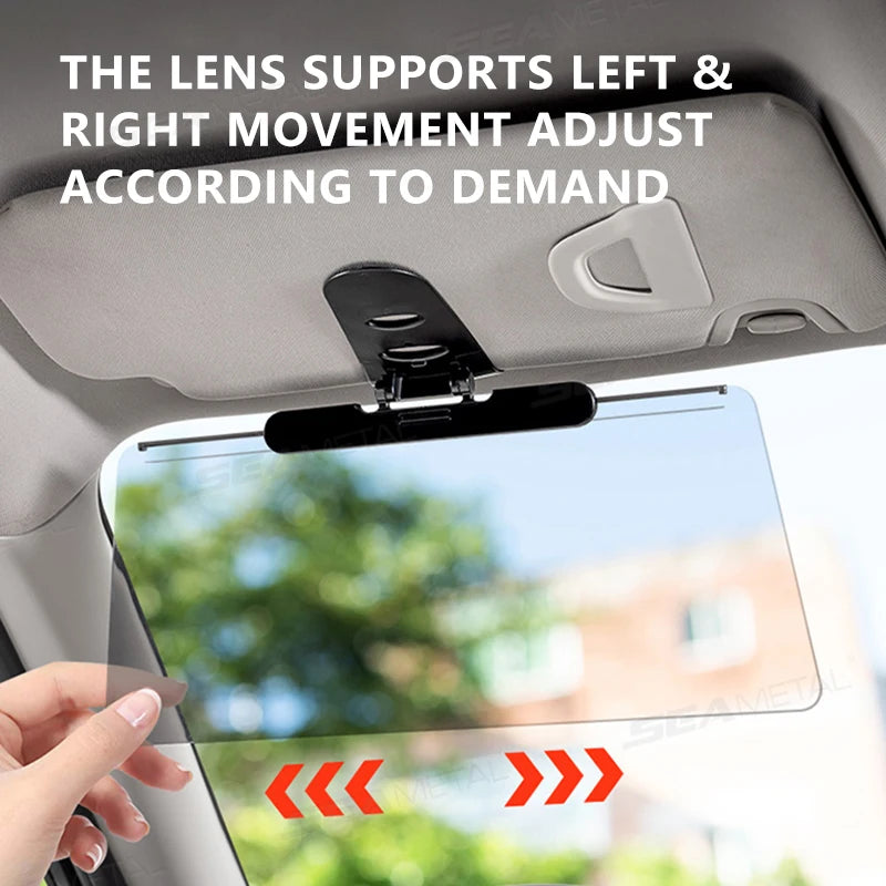 SEAMETAL Car Sun Visor Sunshade Goggles Anti-UV Adjustable Car Mounted Mirror Sun Visor Extender Safety Driving Car Accessories