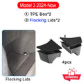 Car Trunk Side Left Right Tidying Packet Storage Box For Tesla Model 3 2024 2025 TPE Felt Mat Cover Organizer Travel Accessories