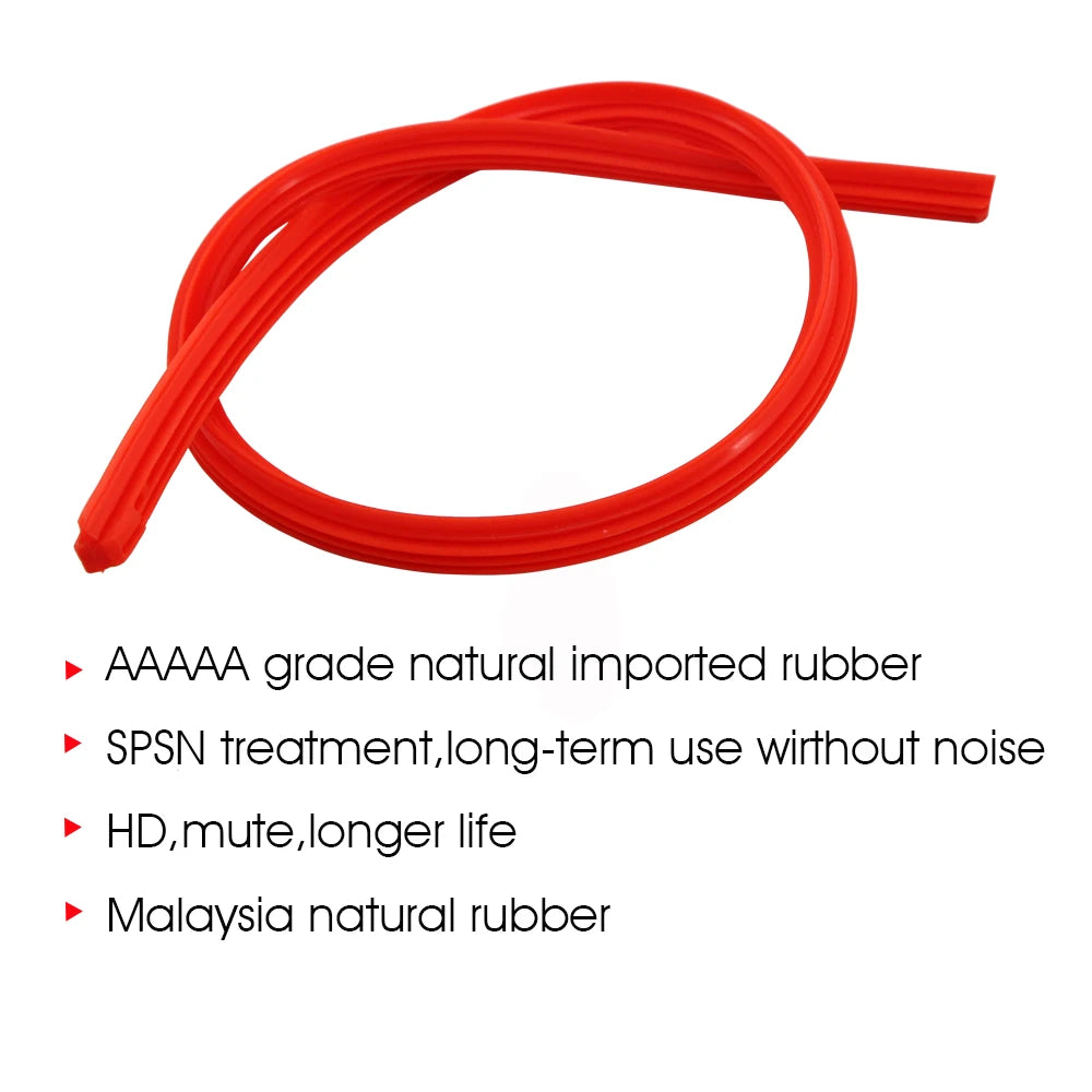 2 PCS Car Wiper Blade RED Silica Gel Silicon Refill Strips 8mm for Hybrid Type Wiper Blade 14"16"17"18"19"20"21"22"24"26"28"