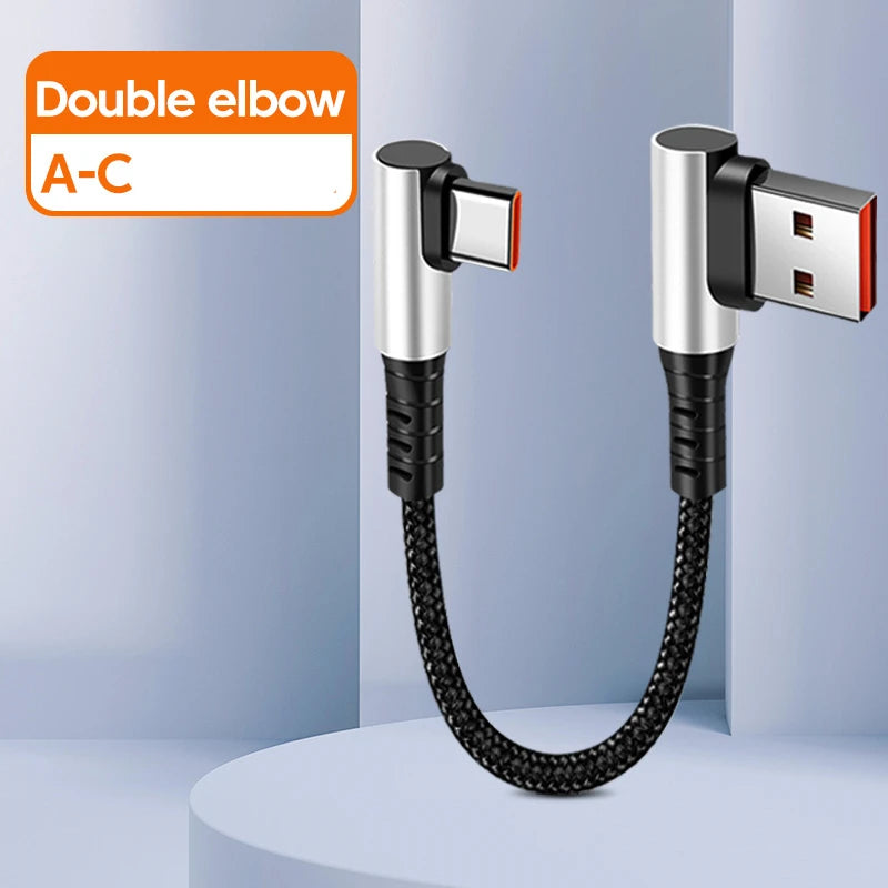 Elough 0.25/0.5M 6A USB Cable Type C Fast Charging Cable Data Cord Power Bank Wire For iPhone 15 IPad C To C cavo usb type c