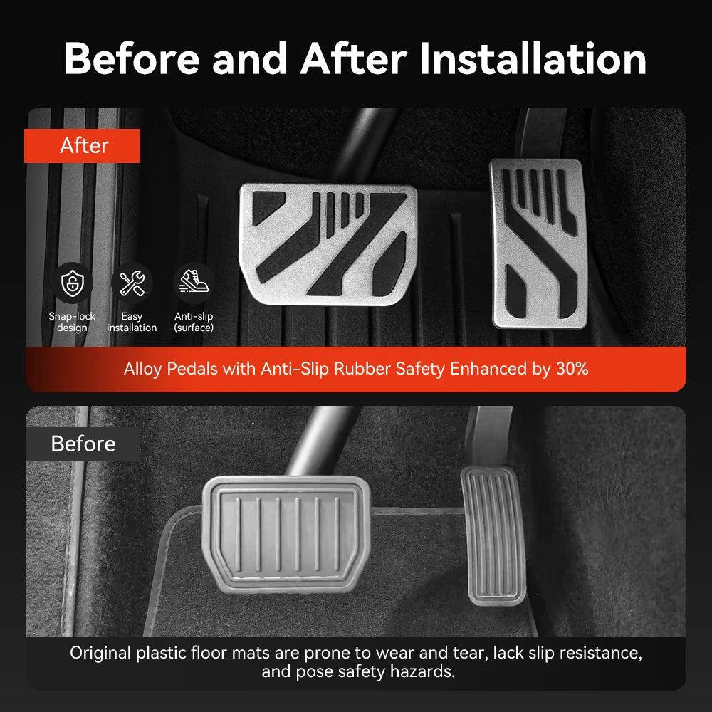 YZ For Tesla Model 3 Y Highland Juniper 2017-2026 Aluminum alloy Foot Pedal Accelerator Gas Fuel Brake Pedal Pedal Cover