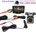 2020 4.3inch LED Display Car Rear View Camera monitor Backup Reverse Camera Kit Night Vision Fits for 12V Car Electrical System