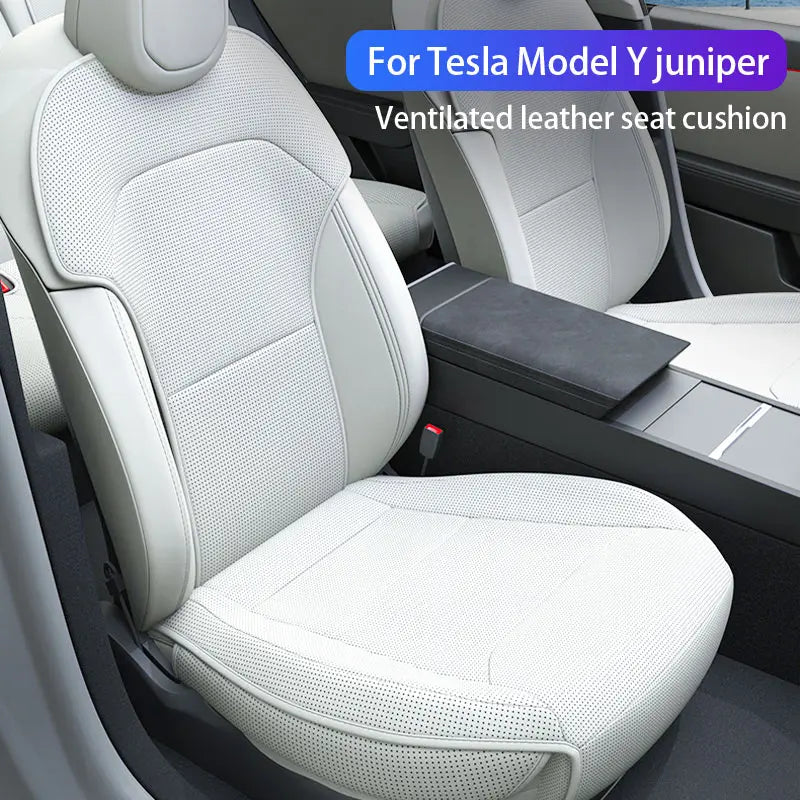 For Tesla Model Y 2025 2026 juniper Ventilation leather seat cover cushion Breathability Comfortable  seat Interior accessories