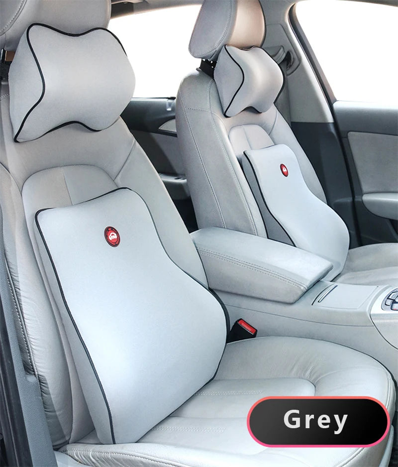 Memory Foam Car Seat Pillow Car Neck Pillow Protective Lumbar Back Support Breathable Car Headrest Cushion For Travel