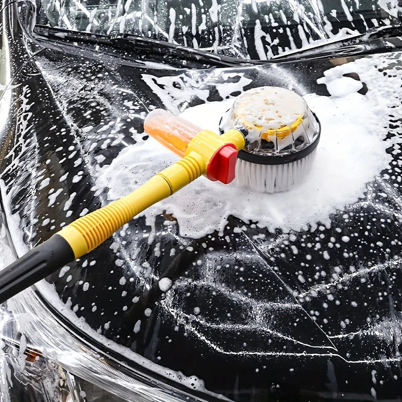 360 ° Rotating Car Wash Brush Set, High Pressure Scratchless Snow Neale Brushes, Automatic Bubble Adjustment, Immersive Car Wash
