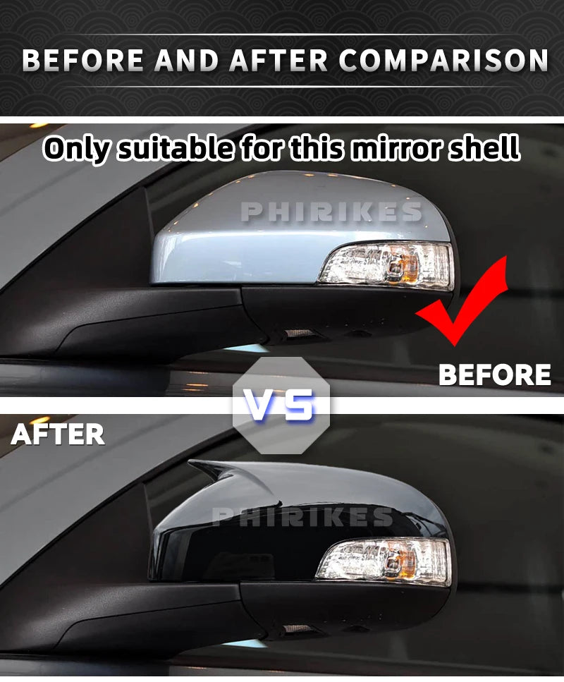 For Volvo C30 C70 S40 S60 V40 V50 V70 2008- 2010 M style Rearview Mirror Cover Cap Real Carbon Fiber