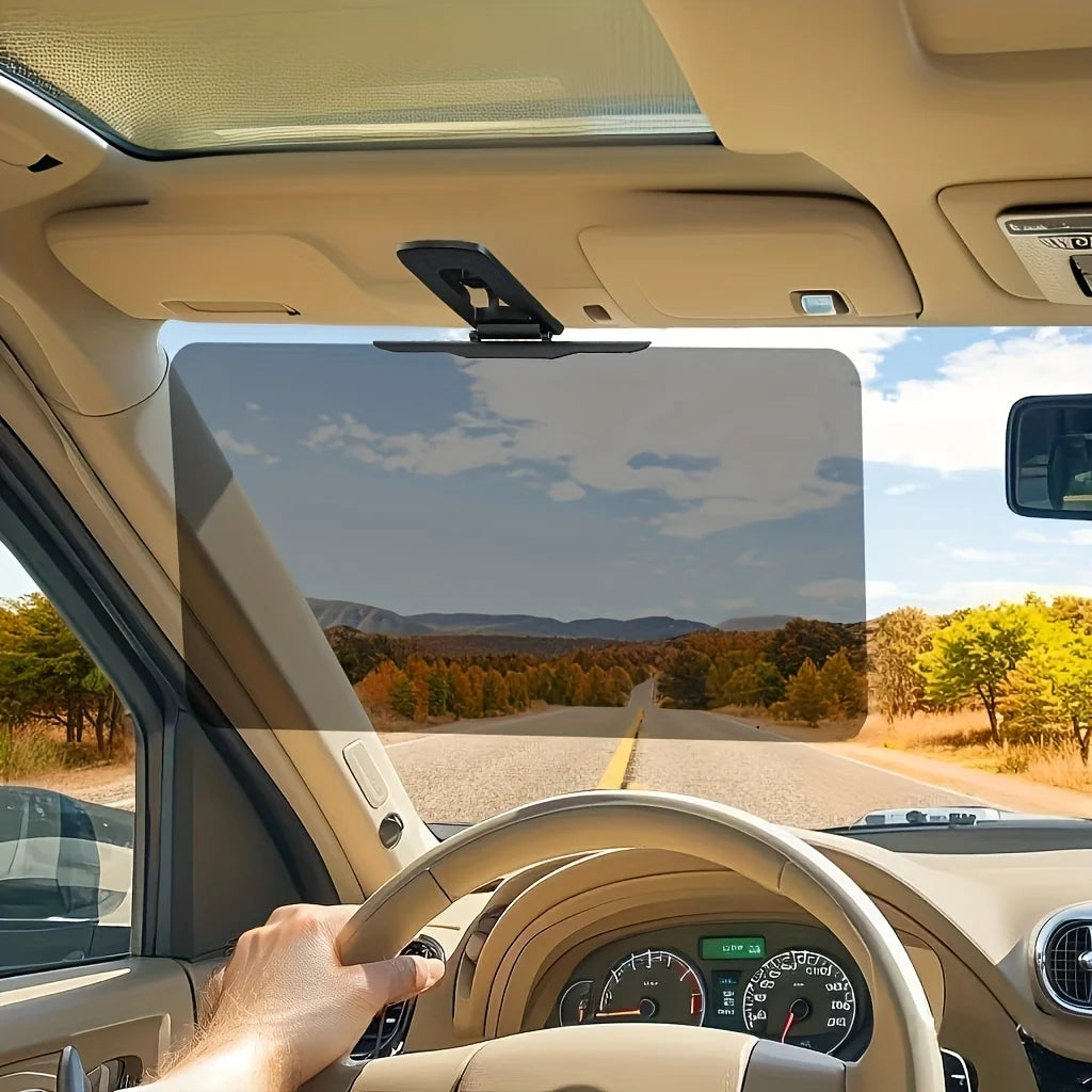 1pc Large Polarized Car Sun Visor Extender with UV400 Protection & Secure Buckle Attachment - Anti-Snow Blind, High-Quality