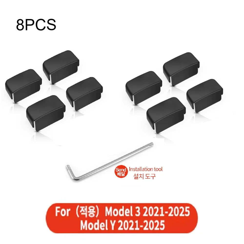 YZ For Tesla Model 3 Y Juniper Highland 2026 Seat Rail Cover 8-4PCS Protector Rear End Backseat Slide Protection Anti-kick News