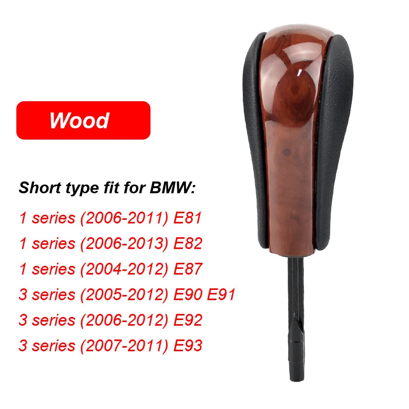 Automatic Car Gear Shift Knob For BMW E39 E46 E53 E60 E61 E63 E64 E81 E82 E87 E90 E91 E92 E93 E83 ABS Carbon fiber Car Styling
