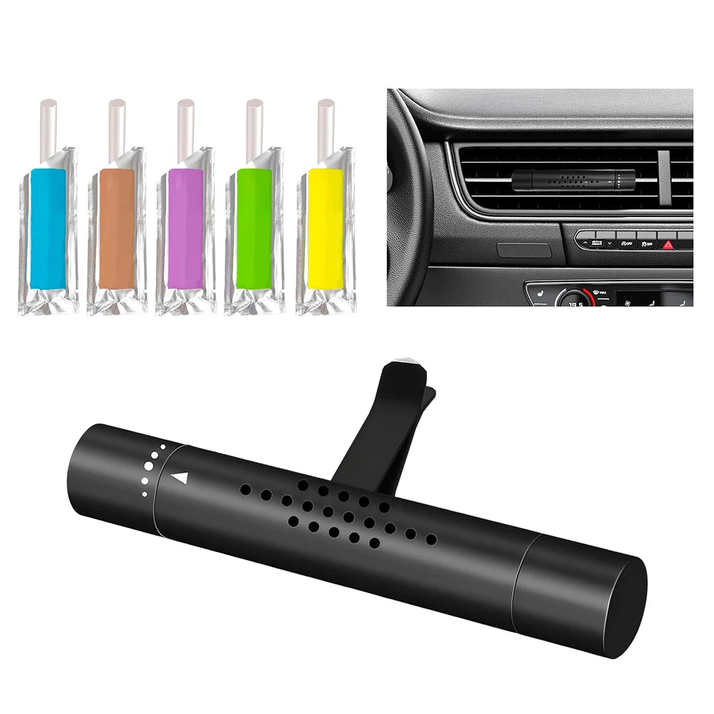 Car Air Freshener Vent Clip Auto Interior Perfume Diffuser, Long-Lasting Scent for Vehicles 6 Styles, Refillable Car Accessories