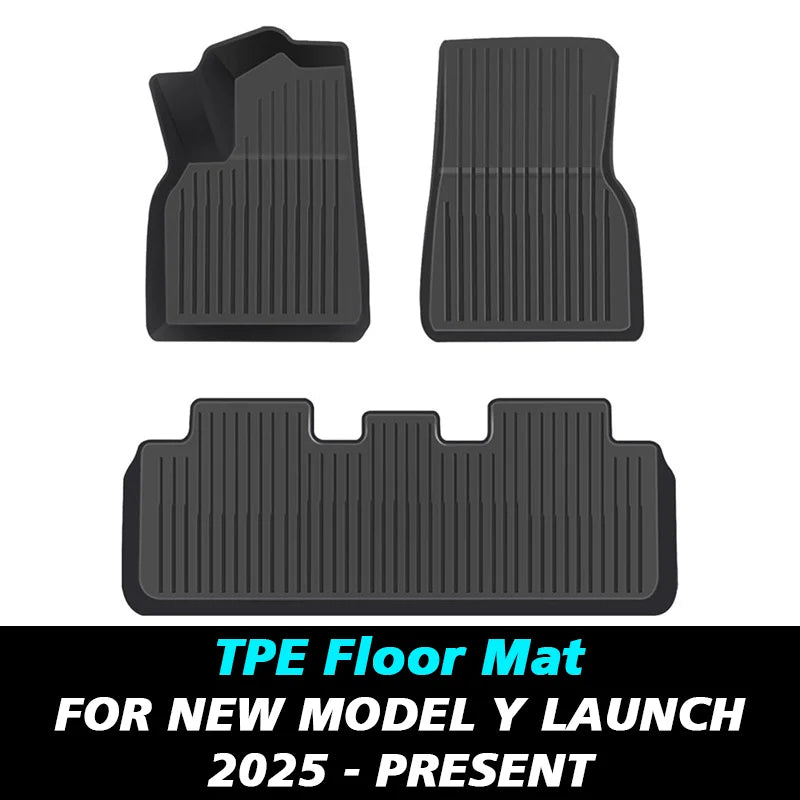 For New Tesla Model Y Launch 2025+ Juniper TPE Floor Mat & Cargo Liner All Weather Trunk Mats Floor Liner Seat Backrest Mats
