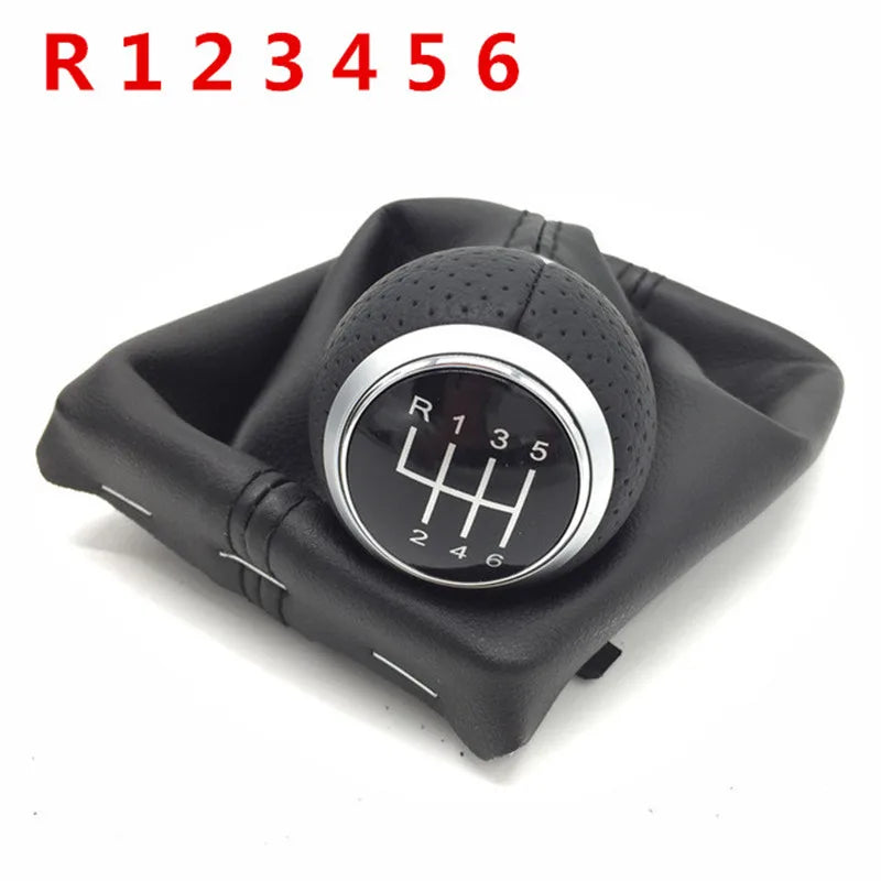 5/6 Speed Manual Gear Shift Knob Lever Stick Arm Pen Gaiter Boot Cover Case For Audi A4 S4 B8 8K A5 8T Q5 8R S Line 2007-2015