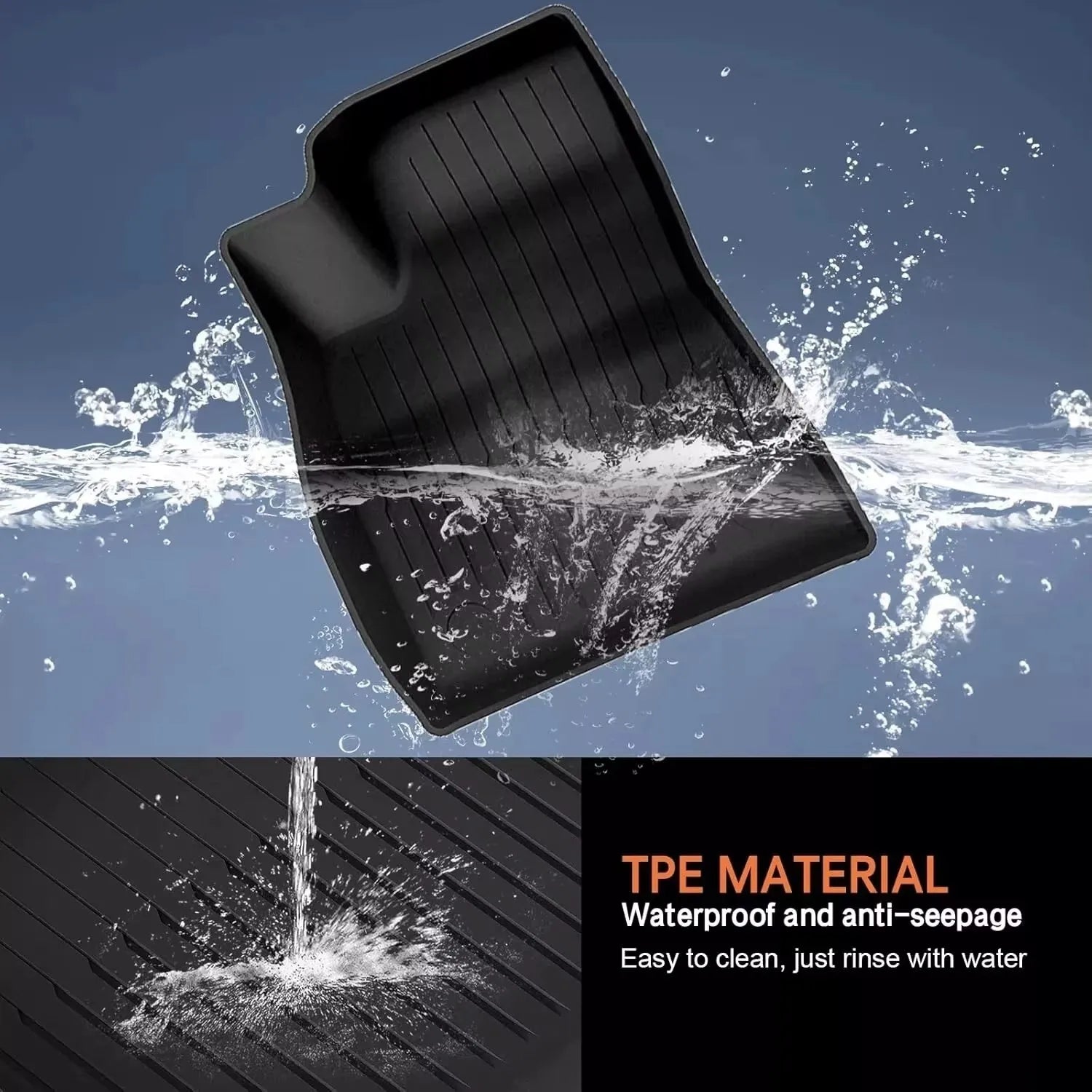 Car Trunk Mat For New Tesla Model Y 2025 Juniper TPE Floor Mats & Cargo Liner All Weather Trunk Mats Floor Liner Backrest Mats