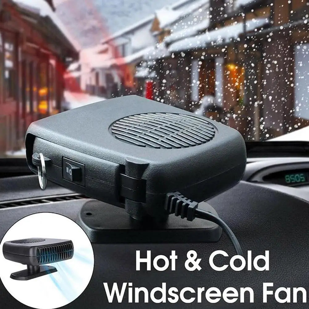 200W Car Heater 12V/24V Portable Car Heater Fan 2 IN 1 Electric Cooling Heating Auto Windshield Defroster Car Anti-Fog Heater