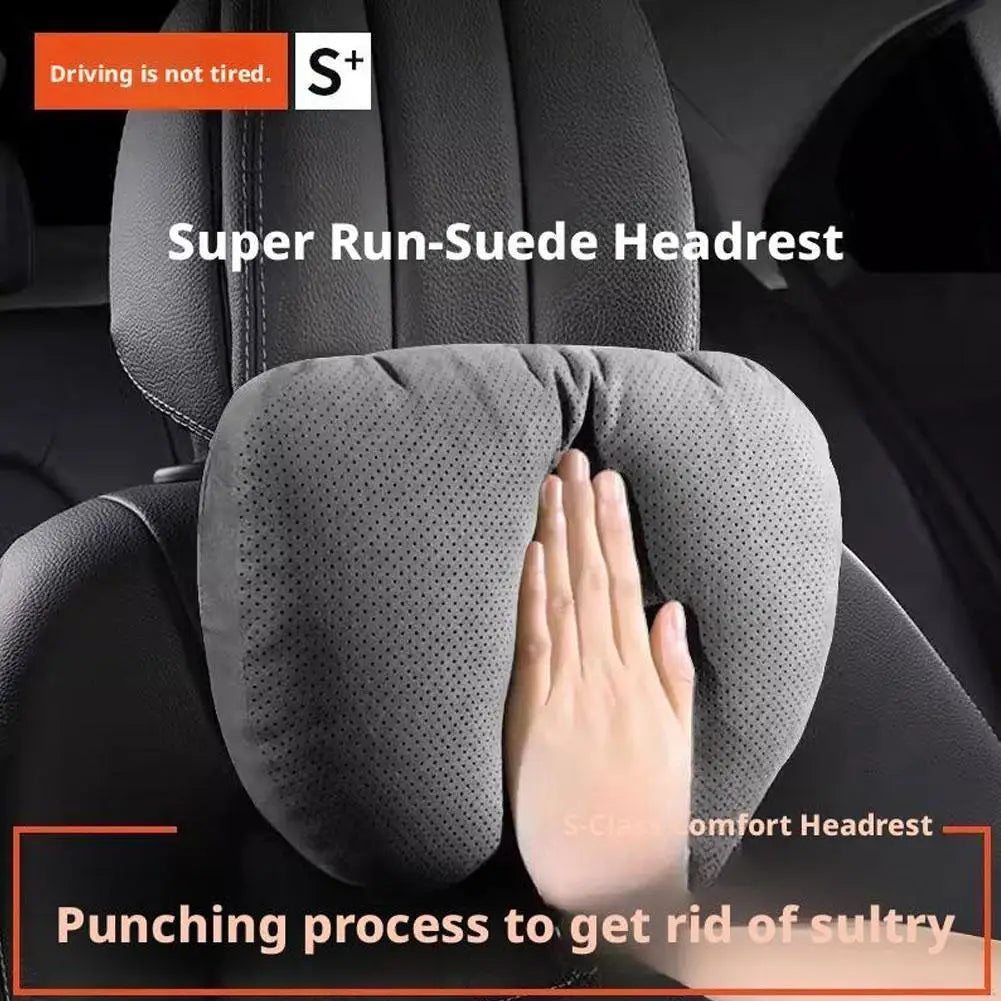 Car Seat Headrest Neck Pillow Wear Resistant Breathable Headrest Simple Installation Universal Car Head Waist Support Pillow