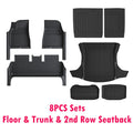 For 2024 Tesla Model 3 Highland Floor Mats with Door Sill Protector Full Cover Floor Liners with Front Rear Cargo Liner Seatback