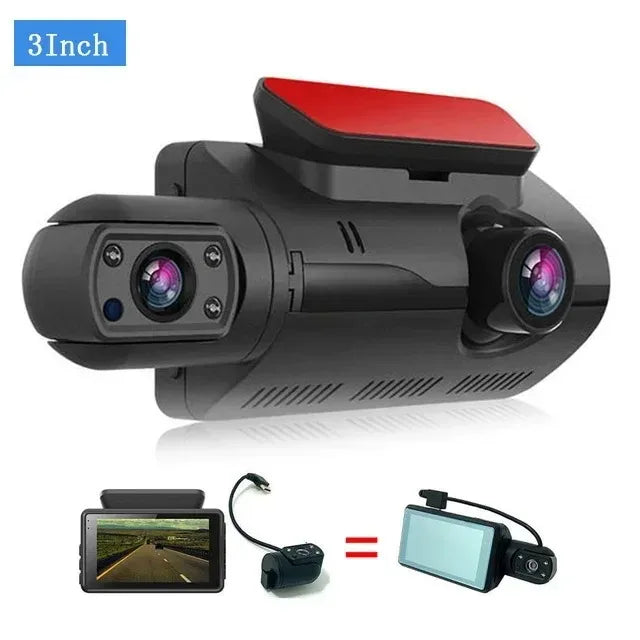 ZUIDID Dual Lens Dash Cam for Cars Black Box HD Car Video Recorder with WIFI Night Vision G-sensor Loop Recording Dvr Car Camera