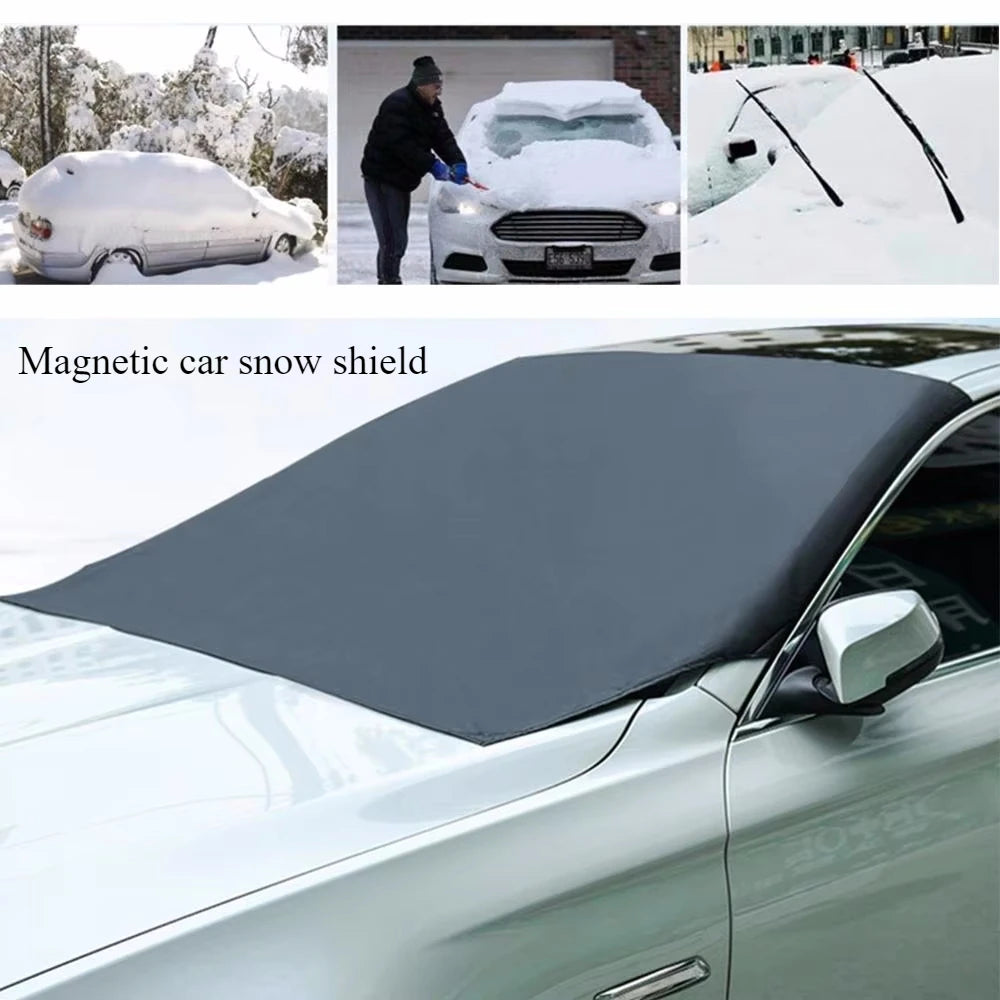 Car Snow Cover With Magnets Sunshade Cover Car Windshield Shade Waterproof Protector Cover For Winter Car Windscreen Cover