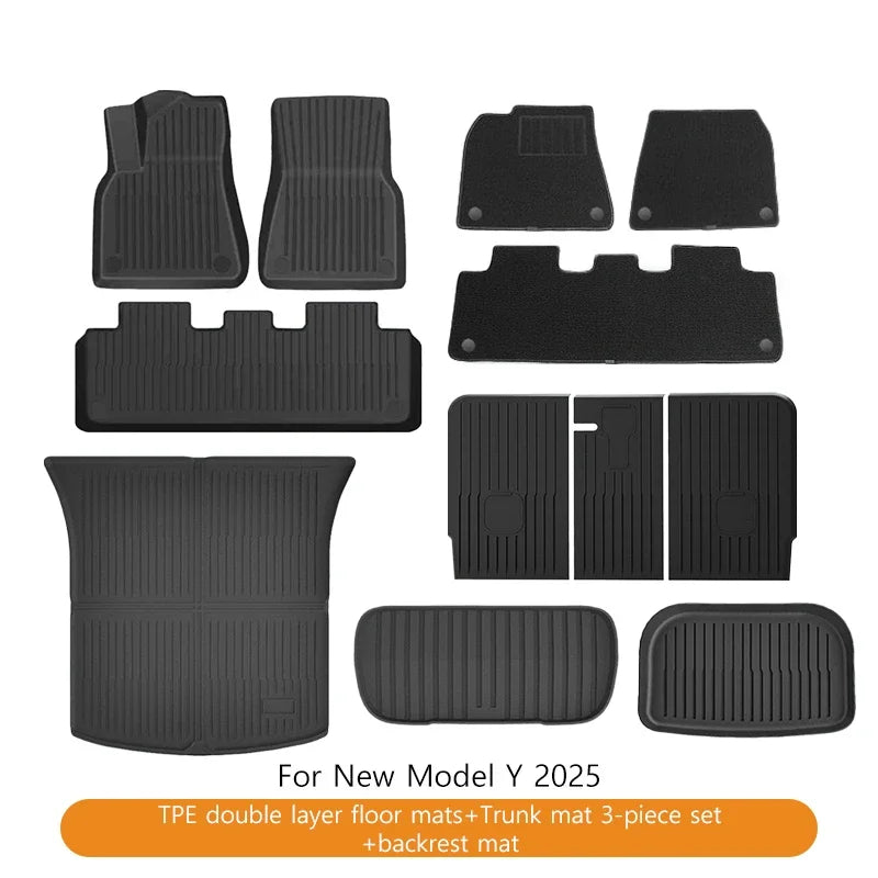 Floor Mats for New Model Y 2025+ Juniper Trunk Mats Waterproof All Weather Liner Anti Slip for New Model Y Car Accessories