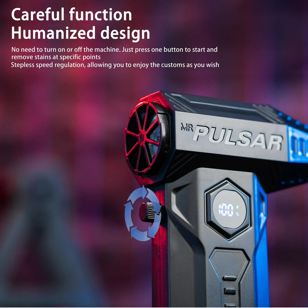 990000RPM Turbo Jet Blower Strong Blowing Force Small Vacuum Cleaner Blower Car Cleaning Water Dry 10000mAh Battery Air Blow Gun