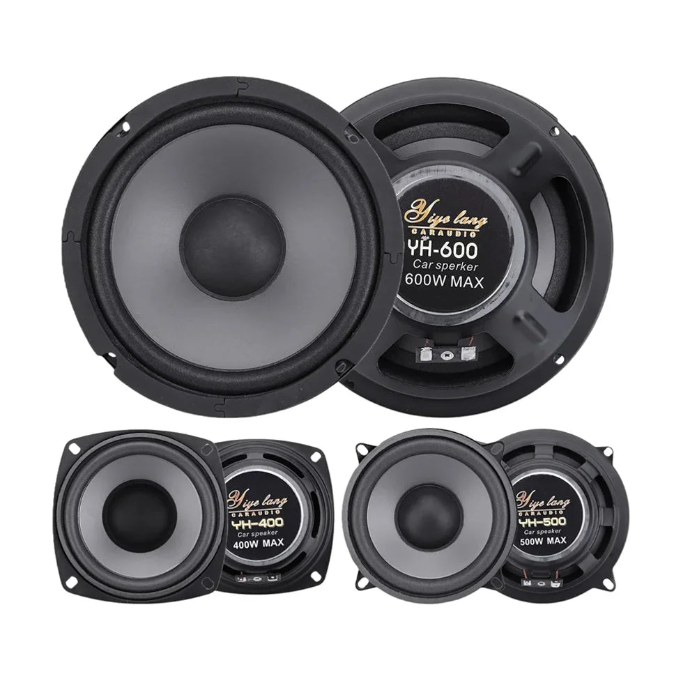 1pcs 4/5/6.5 Inch 2-Way Full Range Frequency HIFI Music Stereo Audio 400W/500W/600W Car Audio Accessories Coaxial Speaker Woofer