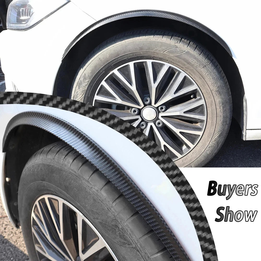 Universal 4PCS Car Truck Body Fender Flares 73cm Rubber Wheel Arches Eyebrow Lip Anti-scratch Strip Sticker Mud Flaps Guard Trim