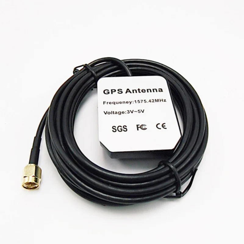 1 pc External Gps Dual Antenna, High Precision Active Patch Ceramic Antenna, Suitable For Car Dashboard Dvd Audio Head Unit