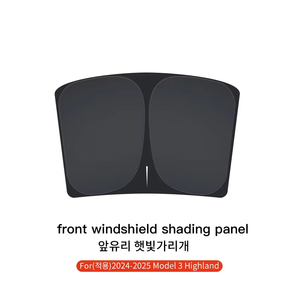 YZ For Tesla Model 3 Y Highland Juniper 2021-2025 Car Side Window Sunshade with Suction Cups Front Rear Windshield Privacy