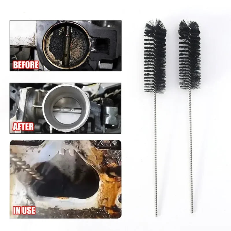 Car Air Door Carbon Deposit Cleaning Brush Stainless Steel Gap Engine Air Inlet Combustion Chamber Cylinder Brushes Tools