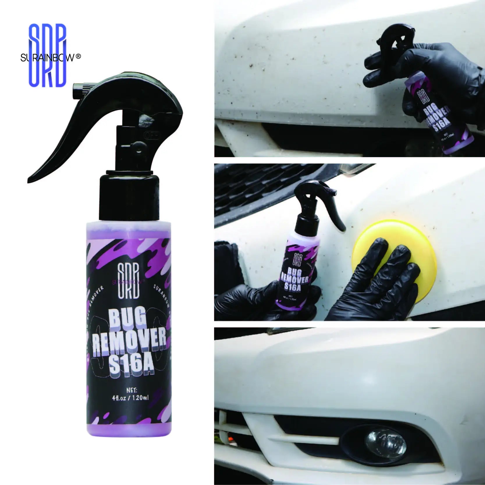 Car Bug Remover- Powerful Car Bug Remover For Car Detailing | All Purpose Spray Removes Bug & Tar From Plastic, Glass,Motorcycle
