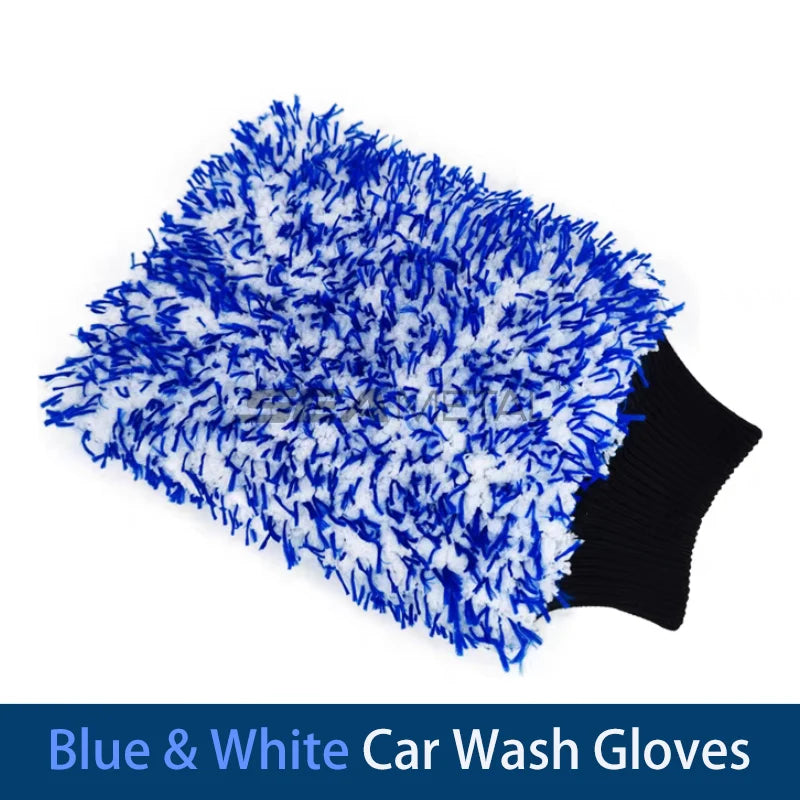 SEAMETAL Car Wash Brush Plush Premium Wheels Brush Non-Slip Handle Easy To Cleaning Rims Spokes Wheel Barrel Cleaning Mitt