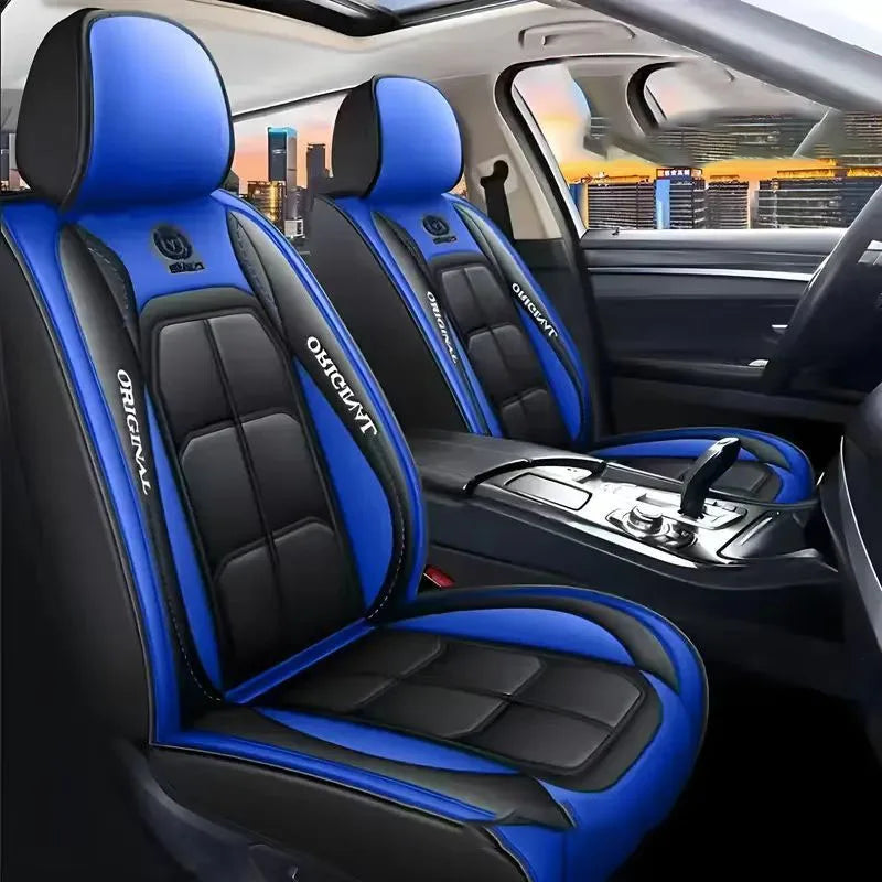 All inclusive seat cover, full leather car seat cushion, single seat driver and passenger seat cover, all season universal pad