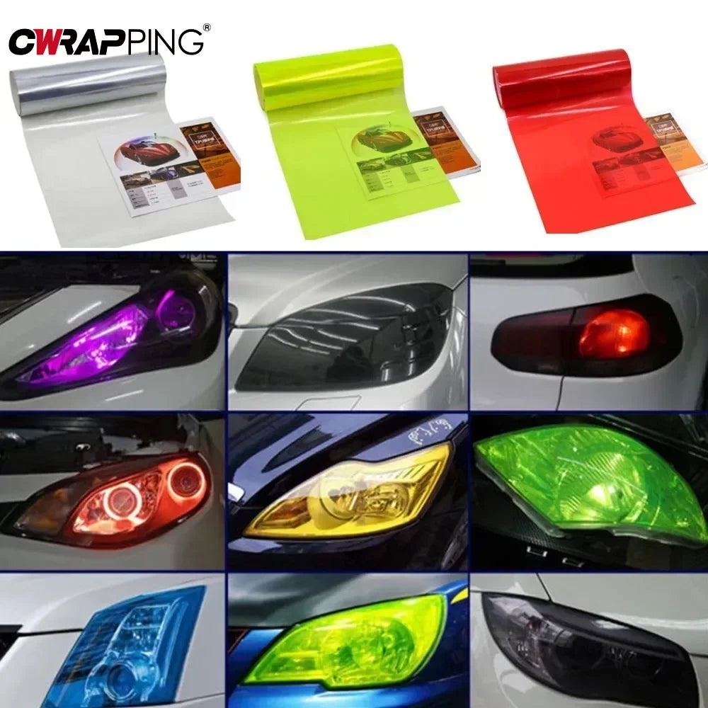 Car Fog Light Headlight Taillight Tint Vinyl Film Sheet Sticker Scratch Resistant Auto Body Film Cover Tunning Car Accessories