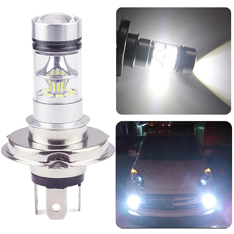 2PCs H4 H7 LED Car Fog Headlight DRL Bulbs Super Bright White Led Car Driving Fog Light Lamp Auto Fog Lamps Auto Accessories
