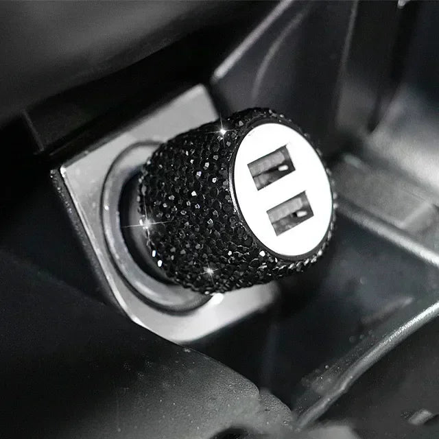 Dual USB Car Charger Quick Charging One To Two Multi-Function Car Drill Metal Charging Head Safety Hammer Car Charging Accessory