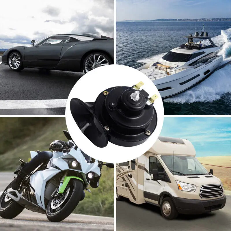 12VCar Snail Horn With Plug Socket Car High And Low Dual Tone Motorcycle Multifunctional Electric Snail Horn Automotive Supplies