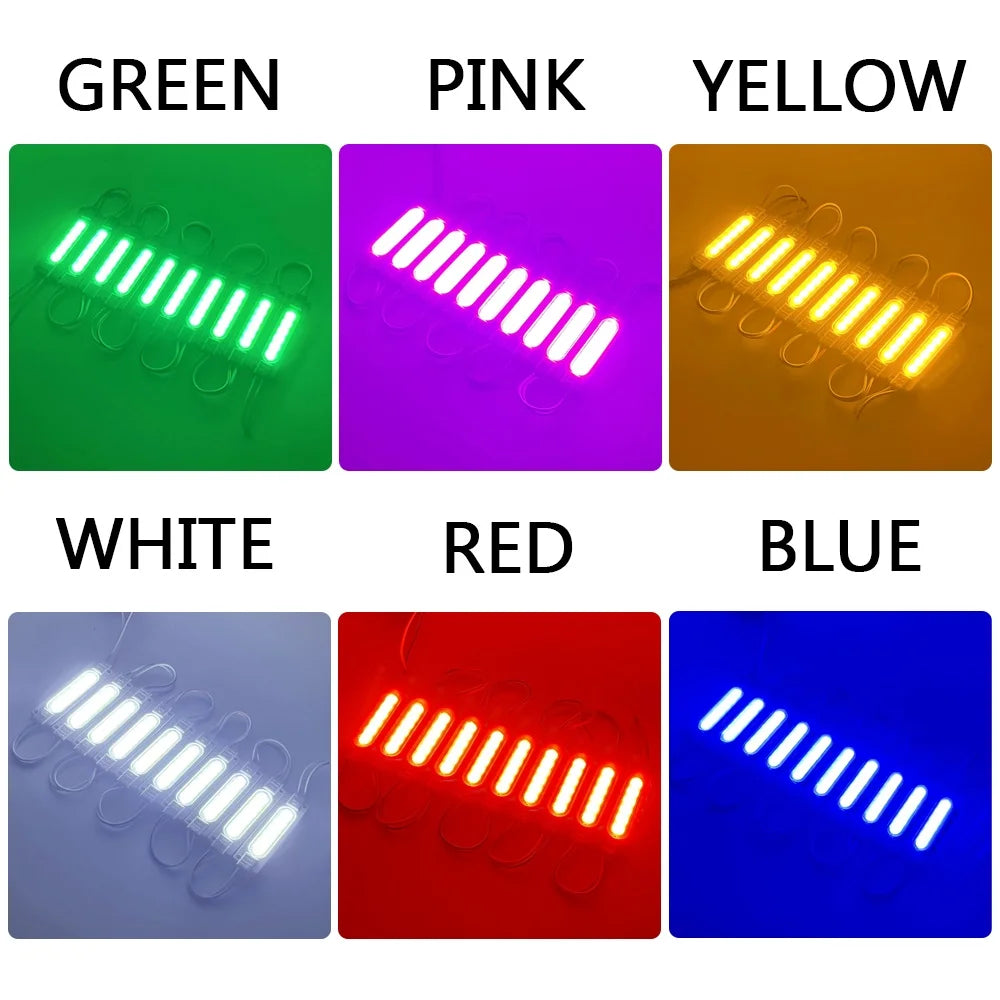 10PCS COB 6LED 24V LED Module Truck Side Marker Indicator Light Super Bright For Bus Lorry Trailer Warning Lamp