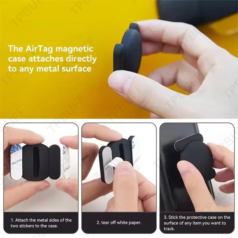 GPS Smart Tag for Android Google Find My Tracker Kits with Strong Magnetic Suction Silicone Shell Anti-loss for Motorcycles & Ca