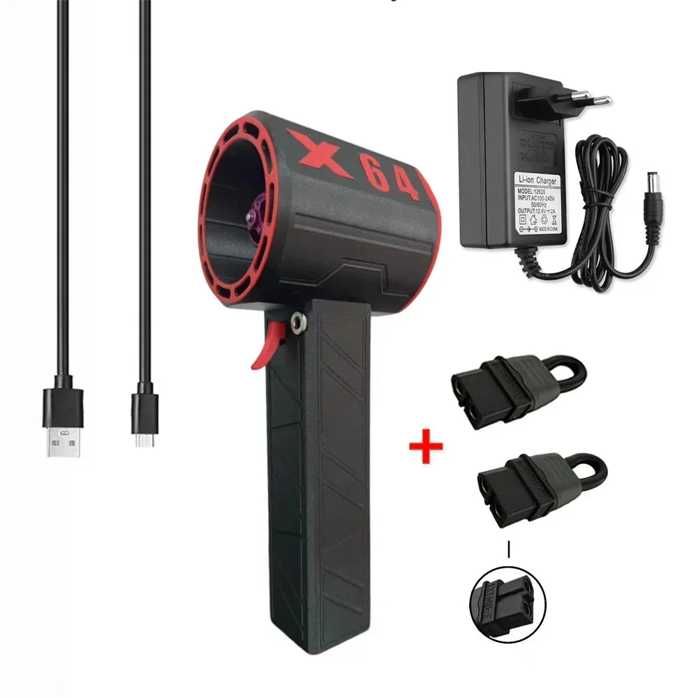 Violent Turbo Fan 11Blade Blower Fan 8000mAh Brushless Motor Air Blower 64mm Duct Turbo Jet Fan Strong Dust Blower Electric Drye