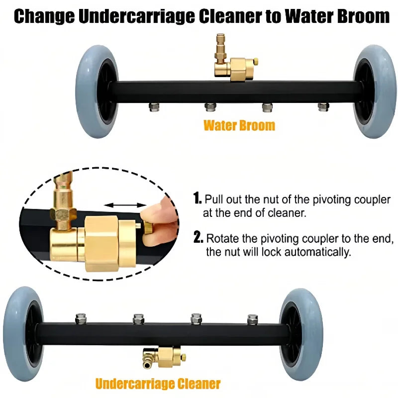 Dual-purpose Car Chassis Brush Cleaning Road Scrubber High-pressure Cleaning Machine Water Gun Multifunctional Cleaning Scrubber