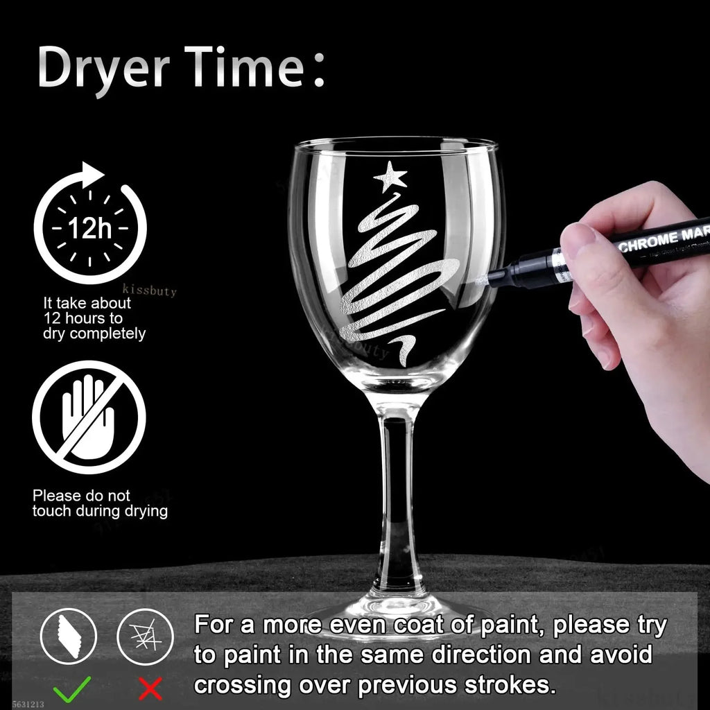 1-5Pcs Chrome Paint Marker Reflective Fluid Mirror Paint Pen 2mm Silvery Ink For DIY Car Styling Model Metal Wood Plastic Stone