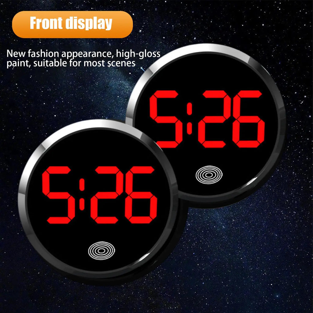 LED Car Clock Luminous Automobiles Internal Stick-On Mini Digital Clocks Auto Ornament Car Accessories