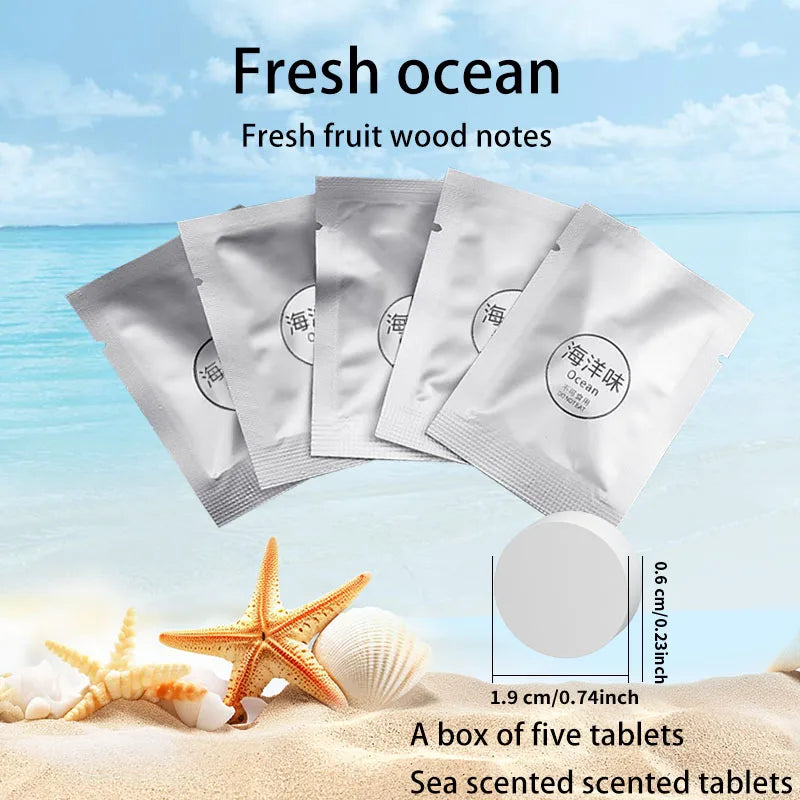 5PCS Car Air Outlet Aromatherapy Tablets Air Outlet Supplement Tablets Small Fan Pe Solid Fragrance Tablets