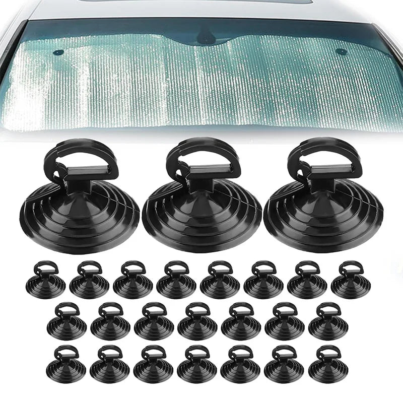 16PCS Car Glass Windshield Sunshade Suction Cups Universal PVC Window Suction Cups for Car Shades Windows Kitchen Bathroom 35mm