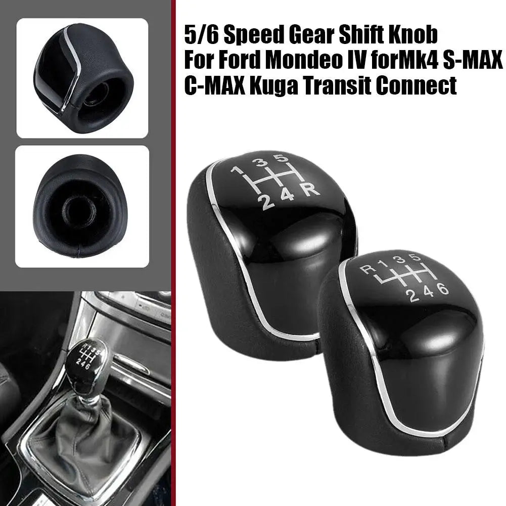 5/6 Speed Gear Shift Knob for FORD Mondeo IV ForMk4 S-MAX C-MAX Kuga Transit Connect Car Parts Auto Accessories Car Gear Head