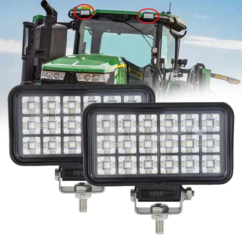 JALN7 Forlift LED Work Light Flood Lamp 4.3 inch Heavy Equipment Vehicles Truck Tractor Cart Boat ATV UTV 27W 4050LM 12V 24V