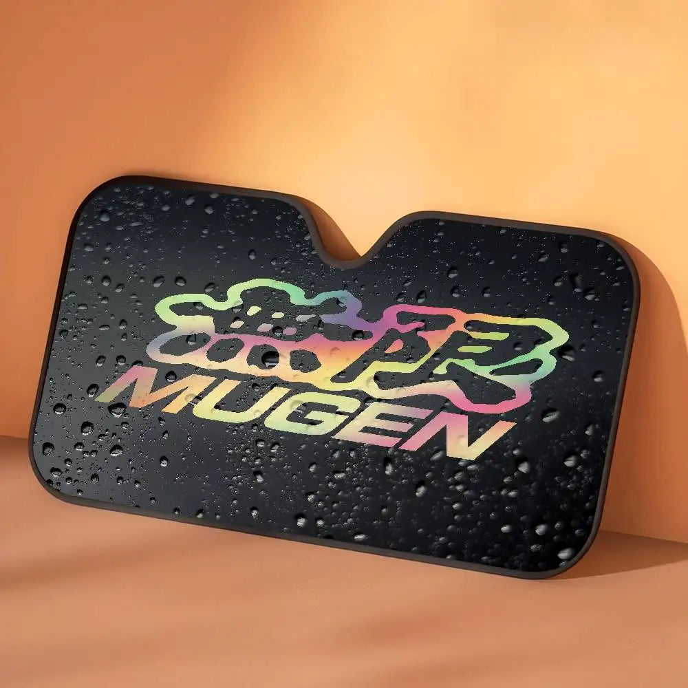 Mugen Powers Heated Windshield Sunshade Car Window Windscreen Cover Sun Shade Auto Sun Visor Car-covers