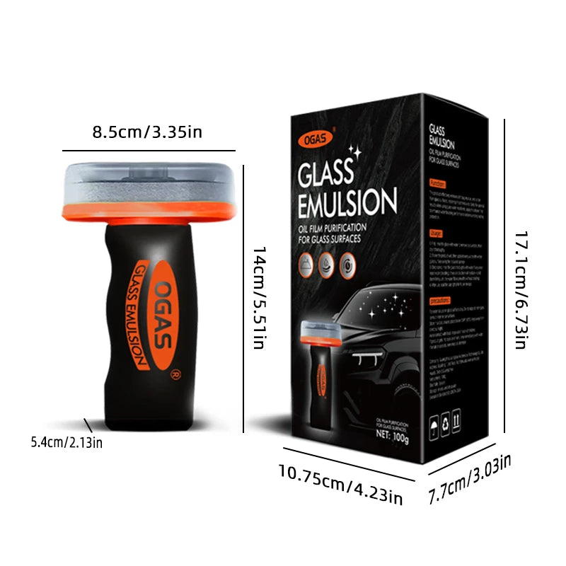 OGAS Glass Oil Film Cleaning Brush Windshield Oil Film Coating Cleaning Paste Automobile Foam Cleaner Without Damaging Glass New