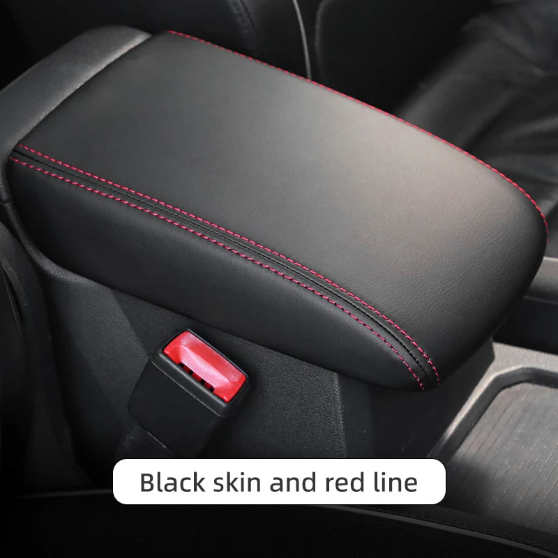 For Volkswagen VW Tiguan 2023 Accessories 2017 2018 2019 2020 2021 2022 MK2 Leather Protective Cover For Central Armrest Box