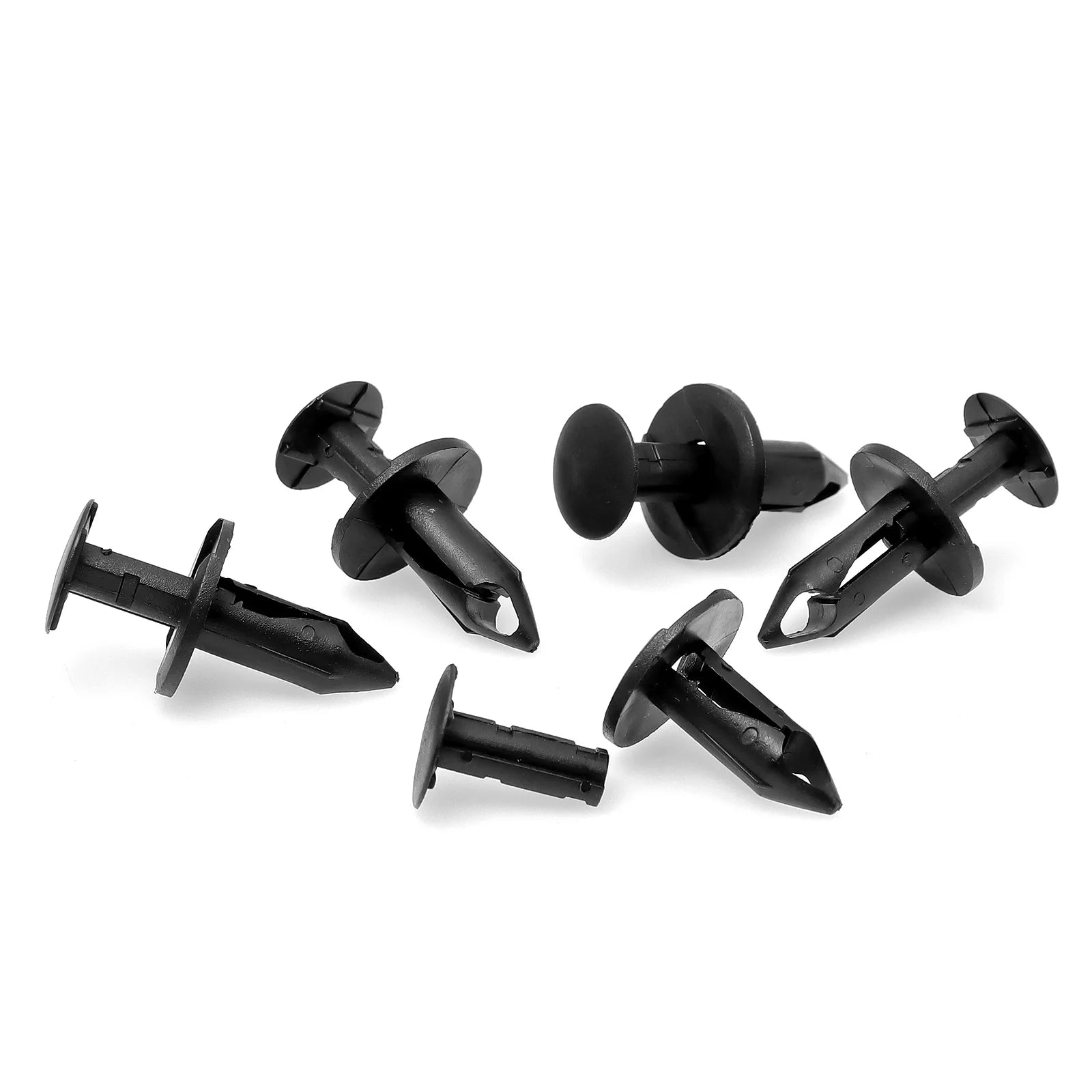 8mm Car Retainer Clips Plastic Fasteners Kit Auto Trim Panel Clip Black Car Body Bumper Rivet Set Replacement Push Pin 50PCS